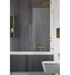 Parawan nawannowy 100 Essenza Pro Brushed Gold PNJ II Radaway (10101100-99-01)