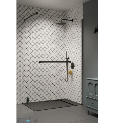 Kabina Walk-in 90 z wieszakiem Modo New II Brushed GunMetal Radaway (389094-92-01W)