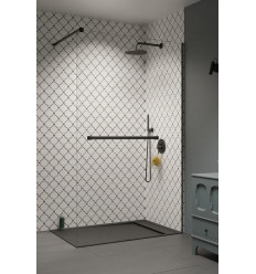 Kabina Walk-in 150 z wieszakiem Modo New II Brushed GunMetal Radaway (389154-92-01W)
