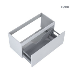 Zestaw umywalka z szafką 60 cm biały połysk/szary mat Vernal Oltens (68012700)
