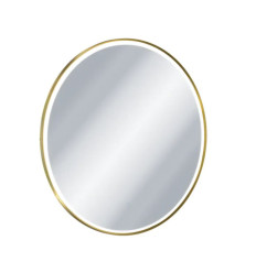 Lustro okrągłe LED w ramie aluminiowej złoty szczotkowany Corido Excellent (DOEX.CO080.GB)