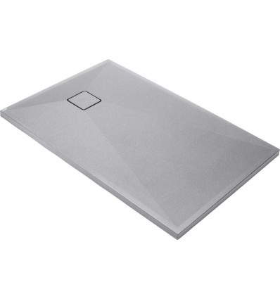 Brodzik granitowy prostokątny 90x70 cm szary metalik Correo Deante (KQR S71B)