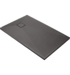 Brodzik granitowy prostokątny 90x70 cm antracyt metalik Correo Deante (KQR T71B)