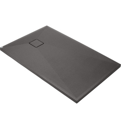 Brodzik granitowy prostokątny 100x70 cm antracyt metalik Correo Deante (KQR T75B)