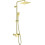 Deszczownica z baterią wannową - ruchoma wylewka złota Alpinia Deante (NAC Z1AM)