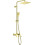 Deszczownica z baterią wannową - ruchoma wylewka złota Alpinia Deante (NAC Z1AM)