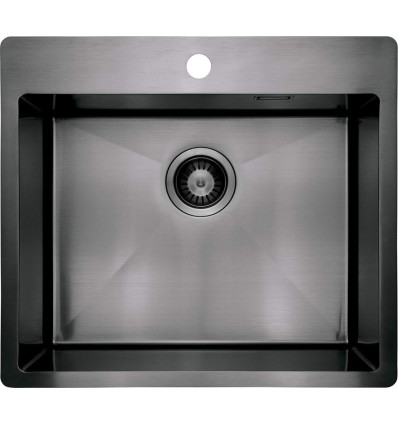 Zlewozmywak stalowy 1-komorowy titanium Olfato Precious Deante (ZPO D10B)