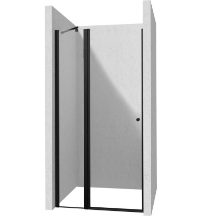 Drzwi prysznicowe 120 cm - uchylne czarny mat Kerria Plus Deante (KTSUN45P)