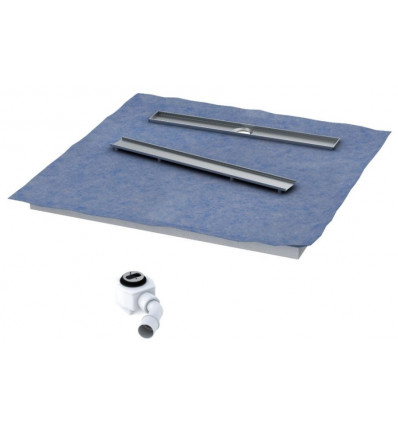 Odpływ liniowy Schedpol Stabilsound 90x90 / odpływ 70cm CHROM (10.002/OLKB/CH)