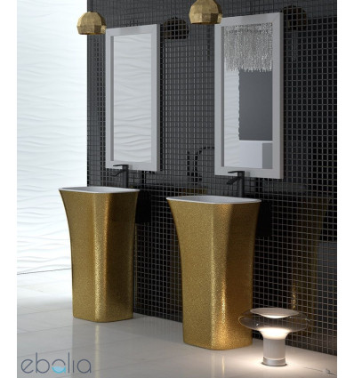 Umywalka wolnostojąca Assos Glam złota Besco (UMD-A-WOZ)