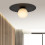 Lampa sufitowa Solar 1 Black/opal Emibig (1127/1)