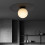 Lampa sufitowa Solar 1 Black/opal Emibig (1127/1)