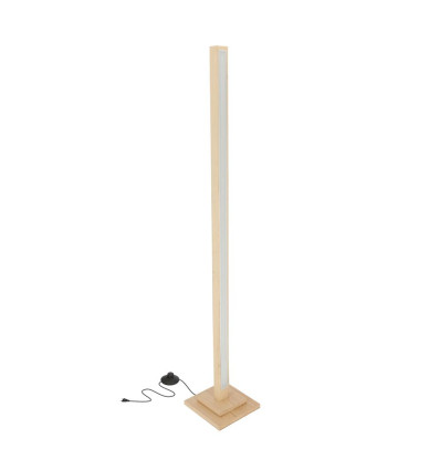 Alset lampa podłogowa drewno buk + srebrny 1x8w led 4000 Candellux (51-06202)