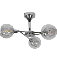 Ozzo lampa wisząca 3x40w e14 chrom klosz bezbarwny Candellux (33-72214)