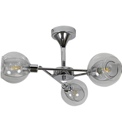 Ozzo lampa wisząca 3x40w e14 chrom klosz bezbarwny Candellux (33-72214)