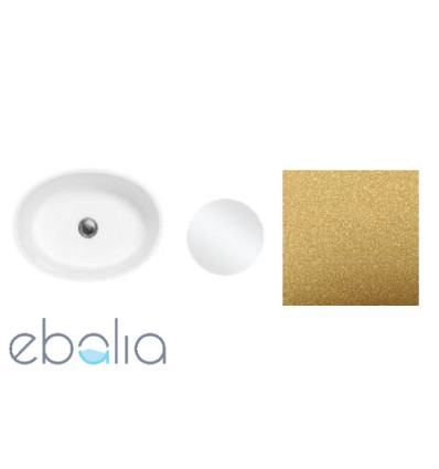 Umywalka wolnostojąca złota Uniqa Glam Besco (UMD-U-WGZ)