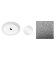 Umywalka wolnostojąca srebrna Uniqa Glam korek biały Besco (UMD-U-WGSW)