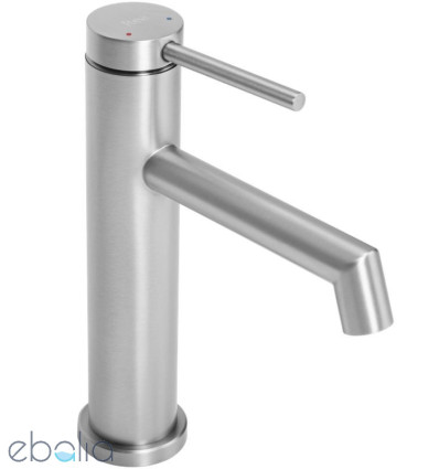Bateria umywalkowa niska nikiel szczotkowany Foss Rea (REA-B5315)