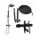 Zestaw natryskowo-wannowy termostat Lungo czarny metaliczny Rea (REA-P8763)
