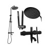 Zestaw natryskowo-wannowy termostat Lungo czarny metaliczny Rea (REA-P8763)