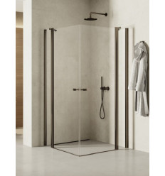 Kabina kwadratowa 90x90 New Soleo Gunmetal Brushed New Trendy (K-2183)