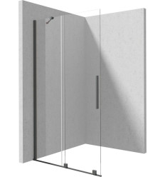 Ścianka prysznicowa walk-in 120cm titanium Prizma - przesuwna Deante (KTJ D32R)