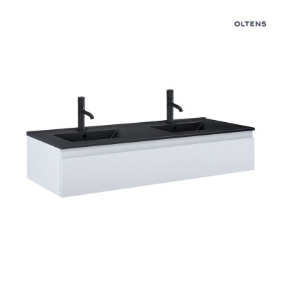 Umywalka z szafką 120 cm czarny mat/szary mat Vernal Oltens (68011700)