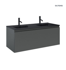 Umywalka z szafką 120 cm czarny mat/grafit mat Vernal Oltens (68035400)