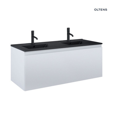 Umywalka z szafką 120 cm czarny mat/szary mat Vernal Oltens (68035700)