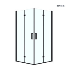 Kabina prysznicowa 90x90 cm kwadratowa czarny mat/szkło przezroczyste Byske Oltens (20002300)