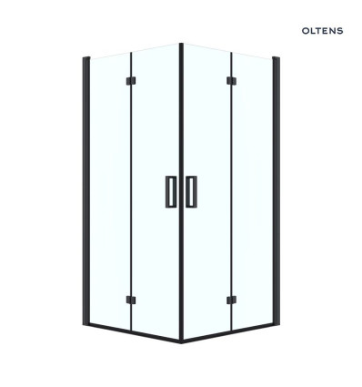Kabina prysznicowa 90x90 cm kwadratowa czarny mat/szkło przezroczyste Byske Oltens (20002300)