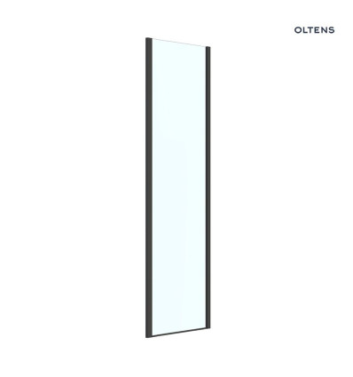 Ścianka prysznicowa 80 cm boczna czarny mat/szkło przezroczyste Breda Oltens (22104300)