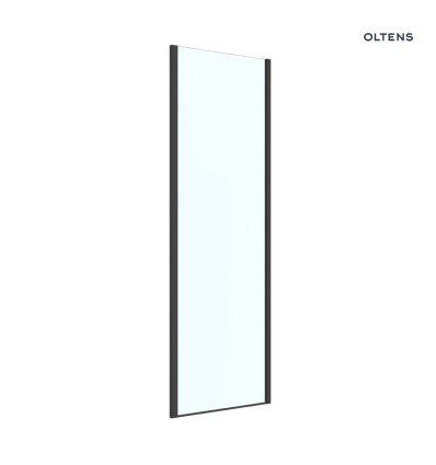 Ścianka prysznicowa 90 cm boczna czarny mat/szkło przezroczyste Breda Oltens (22105300)