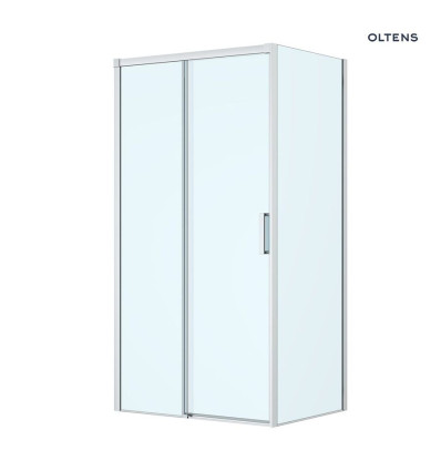 Kabina prysznicowa 110x80 cm prostokątna chrom/szkło przezroczyste Breda Oltens (20222100)