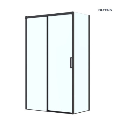 Kabina prysznicowa 120x80 cm prostokątna czarny mat/szkło przezroczyste Breda Oltens (20223300)