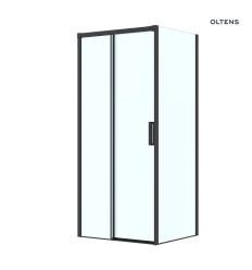 Kabina prysznicowa 100x90 cm prostokątna czarny mat/szkło przezroczyste Breda Oltens (20224300)