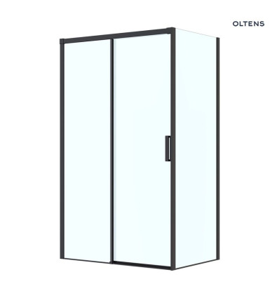 Kabina prysznicowa 120x90 cm prostokątna czarny mat/szkło przezroczyste Breda Oltens (20226300)