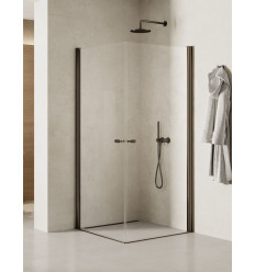 Kabina kwadratowa 90x90 New Soleo Gunmetal Brushed New Trendy (K-2183)