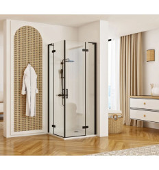 Kabina prysznicowa 100x100 Hugo Black Rea (REA-K6602)