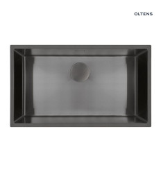 Zlewozmywak stalowy 76x44 cm 1 komorowy czarny Hydda Oltens (71105300)