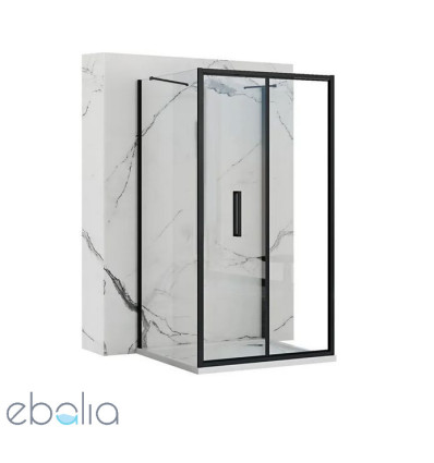 Kabina prysznicowa 80x80 Rapid Fold Black Rea (REA-K6418 + REA-K6421 + REA-K5670)
