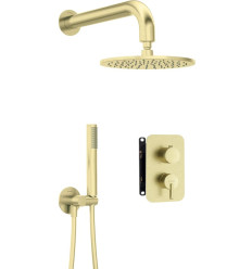 Zestaw prysznicowy podtynkowy z BOXem mieszaczowym złoto szczotkowane Silia Deante (BXYYRQSM)