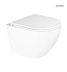 Zestaw miska WC wisząca PureRim z deską wolnoopadającą biały Hamnes Kort Stille Oltens (42025000)
