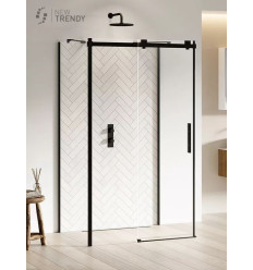 Kabina przyścienna 100x80 Softi Black New Trendy (EXK-3990)
