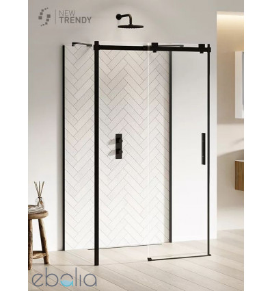Kabina przyścienna 100x80 Softi Black New Trendy (EXK-3990)