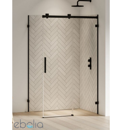 Kabina prostokątna 100x80 Softi Black New Trendy (EXK-3965)