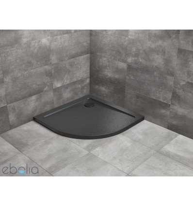 Brodzik półokrągły 80x80 Doros A Stone czarny Radaway (SDRA8080-01-54S)
