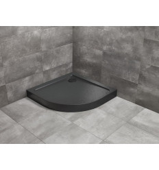 Brodzik półokrągły 80x80 Doros A Compact Stone Black Radaway (SDRA8080-05-54S)