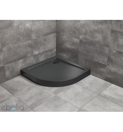 Brodzik półokrągły 80x80 Doros A Compact Stone Black Radaway (SDRA8080-05-54S)