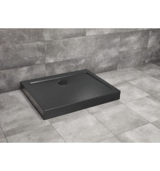 Brodzik prostokątny 100x80 Doros D Compact Stone Black Radaway (SDRD1080-05-54S)